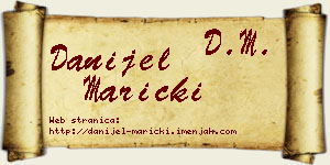Danijel Maricki vizit kartica
